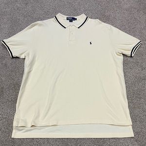 Polo Ralph Lauren Light Yellow Men’s Cotton Polo Shirt - Size XL